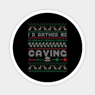 Caving Spelunking Cave Ugly Christmas Magnet